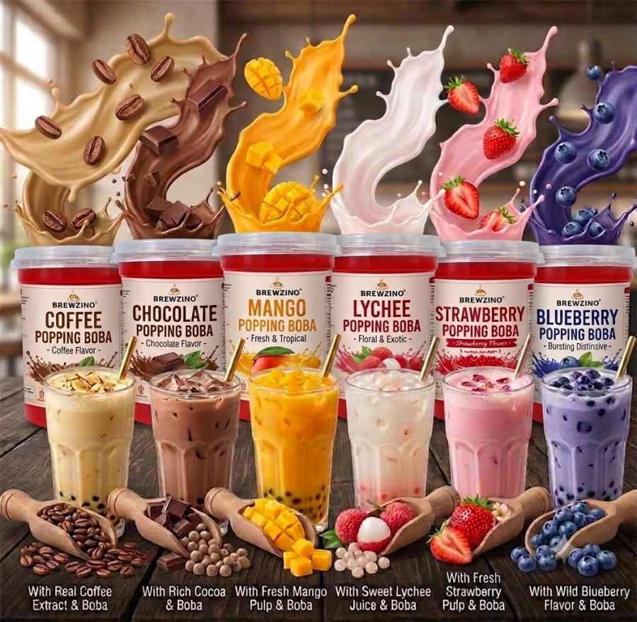 Brewzino Popping Boba Pearls — all flavours