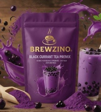 Brewzino Blackcurrant Bubble Tea Premix