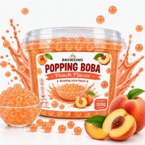 Peach Popping Boba Pearls