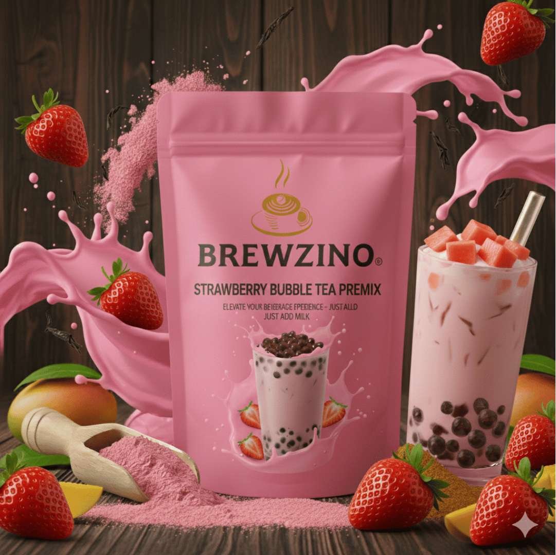 Brewzino Strawberry Bubble Tea Premix