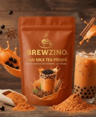 Brewzino Thai Milk Bubble Tea Premix